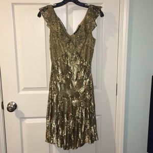 Ralph Lauren Gold Sequin Dress